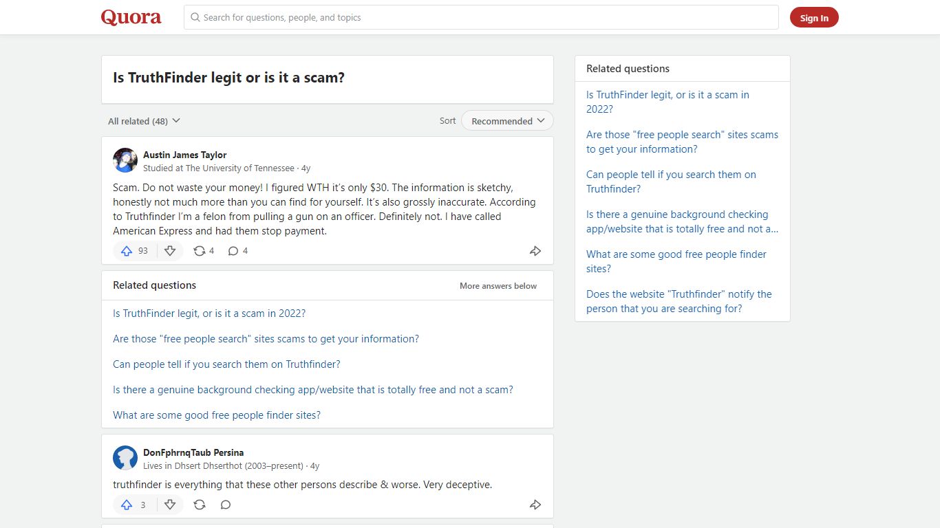 Is TruthFinder legit or is it a scam? - Quora
